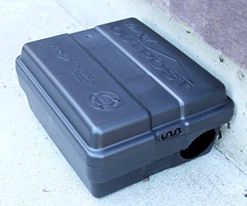 Outpost Rat Bait Station | Single Station Targets Small Mice Up to Large Rats | Position Horizontal or Vertical | Made in USA