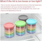 Containers Replacement for Ninja Creami Deluxe Pints and Lids - 4 Pack,Creamy Ice Cream Containers Cups Set,24oz Family Size Compatible with Ninja Ice Cream Maker NC500/NC501 Series Dishwasher Safe