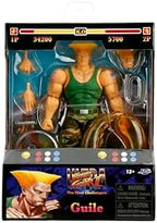 Jada Toys Street Fighter II Guile Action Figure 1:12 Scale, 6" Tall, Interchangeable Heads, Hands & Accessories