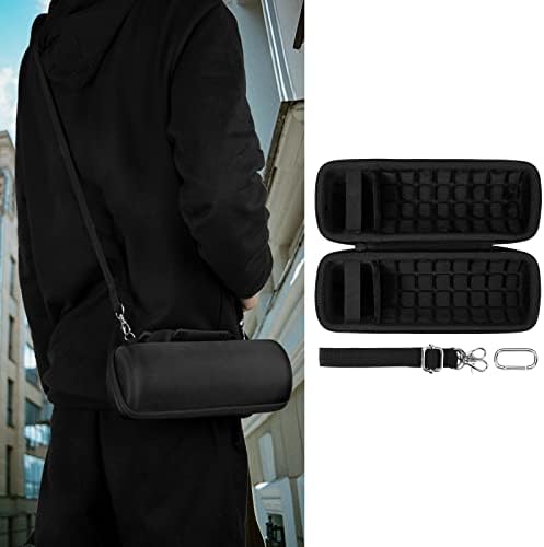 co2CREA Hard Travel Case Replacement for JBL Flip 6 FLIP 5 Waterproof Portable Bluetooth Speaker (Black Case + Inside Black)