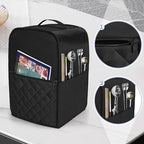 LUXJA Dust Cover Compatible with Ninja CREAMi NC501, NC301, NC299AMZ, Ice Cream Maker Dust Cover Compatible with Ninja Ice Cream Maker Machine with Accessories Pockets, Black