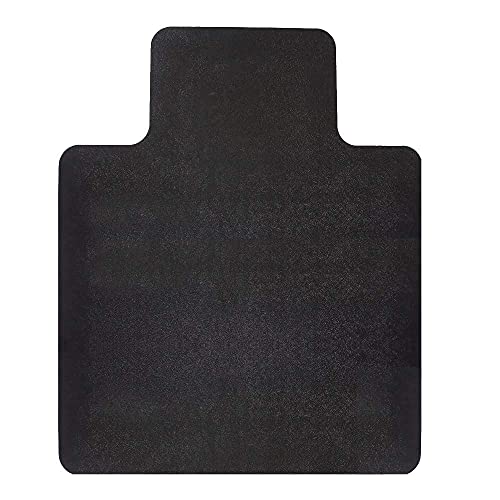 Resilia Office Desk Chair Mat with Lip - for Low Pile Carpet (with Grippers) Black, 36 Inches x 48 Inches, Made in The USA