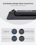 SwanScout Charging Station for Samsung S24 Ultra, SwanScout 703S, Wireless Charger for Samsung S24+/S24/S23 Ultra/S23/S22/Note 20, Galaxy Watch 6/6 Classic/5/4, Galaxy Buds 2 Pro/Pro (for Travel)