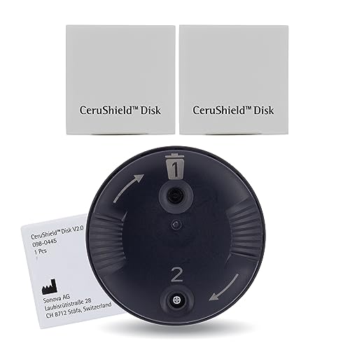 Genuine OEM Switzerland Wax Guards Filters, Cerushield Disk v2.0 098-0445 Accessories for Phonak Hearing Aid Audeo Marvel Paradise Lumity Hearing Aid only using SDS 4.0 receiver-2 pack/16 Filter Total