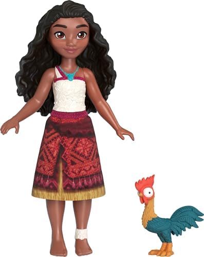 Mattel Disney Moana 2 Toys, Moana’s Adventure Canoe Playset with Floating Canoe, Moana Small Doll, 1 Character Friend, 6 Play Areas & 10 Accessories