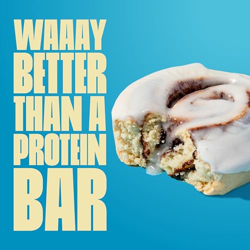 Legendary Foods 22g Protein Cinnamon Roll - Premium High Protien Bars, Low Carb Meal Replacement Snack, Low Glycemic Index, Gluten Free Snacks - Sweet Zero Sugar, Keto and Diabetic Friendly 10-Pack