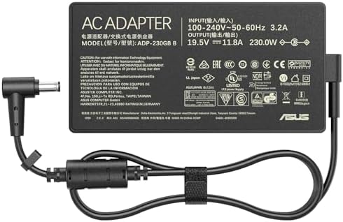 230W ROG Zephyrus Charger for Asus ROG Zephyrus S GX531GW GX701GX GX701GW GX701GV GL702V GX501V Strix Scar II GL704GM-DH74 GL703GM-DS74 Gaming Series Laptop AC Power Adapter Replacement Power Cord