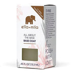 ella+mila "All About the Base - Coat Nail Polish - Long-lasting Ridge Filler Base Coat - Nail Care that Helps Smooth & Fill Natural Nails (0.45 fl oz)