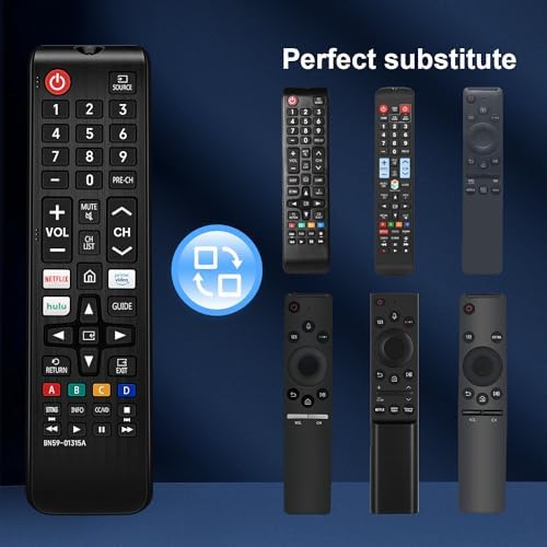Universal Remote Control for Samsung Smart TV, Replacement for All Samsung TV and LED/LCD/Plasma TV,with Netflix Prime-Video Hulu Buttons