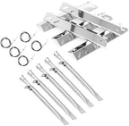 Heat Plate and Burner Kit for Cuisinart GAS2456AS,GAS2556AS,GAS1456ASO,GAS1456BSO,GAS9456AS, GAS9556AS, GAS2420AS，Stainless Steel Grill Replacement Parts for Cuisinart 5 Burner Gas Grill