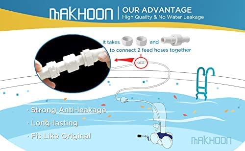 MAKHOON D20 Hose Swivel with D15 Nut - Compatible with Zodiac Polaris 280, 380, 180 Pool Cleaner Hose Swivel, Replacement Part