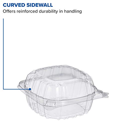 DART C53PST1 OPS 5 in Clear Hinged Container, 5.3 X 5.4 in (Case of 500)