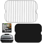 Air Fryer Rack Accessories for Ninja Foodi Smart XL 6-in-1 FG551 and Reusable Liner Accessory for Indoor Grill and Airfryer Cooking, Baking and Dehydrating, Stainless Steel, Paper Liner Replacement