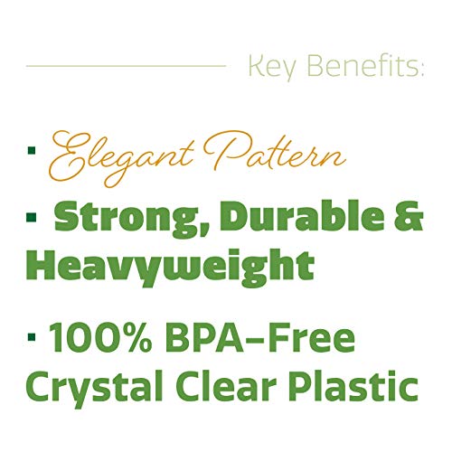 Comfy Package [300 Pack Heavyweight Disposable Clear Plastic knives - Engraved Design