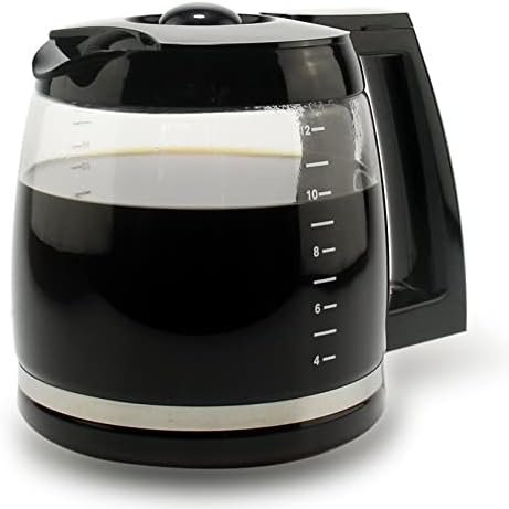 12-Cup Replacement Glass Carafe for Cuisinart Coffee Maker Models CHW-12, CHW-12P1, DCC-1100BK, DCC-1200, DCC-2650, DGB-550BK, DGB-550BK1 DGB-625BC, DGB-700BC, and SS-12 Part# DCC-1200PRC