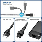 90W 65W USB C Laptop Charger Power Adapter Replacement for HP Spectre x360, EliteBook 1040 G4,Chromebook Fast Charging Type C Travel Laptop Power Cord Supply