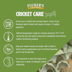 Fluker's Live Crickets, 100 Count Feeder Insects for Reptiles, Chickens, and Birds, Large (Approx. 3/4")