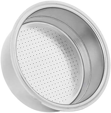 Stainless Steel Coffee Filter, Double Cup Coffee 51mm Porous Filter Basket Reusable Double Layer Pressurized Espresso Maker Accessories for Breville Portafilter