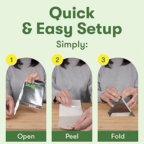 BugMD Pantry Pest Patrol (6 Count, Black) - Moth Traps for Kitchen, Pantry Moth Trap, Bug Trap, Moth Traps for House Pantry, Get Rid of Pantry Moth, Kitchen Moth Trap Killer