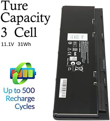 E7240 E7250 Laptop Battery Replacement for Dell E7240 E7250 Ultrabook VFV59 WD52H GVD76 9C26T Y9HNT KWFFN J31N7 HJ8KP F3G33 0KWFFN 451-BBFW 451-BBFX 3-Cell 11.1V 31 WH High Performance