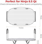 Goldlion Steam and Roast Rack Compatible with Ninja Crockpot Slow Cooker - Stainless Steel Roasting Rack with Silicone-Protected Feet & Handles - Accessories for Ninja Foodi Possiblecooker
