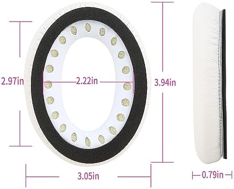 Earpads for Bose QuietComfort 45 QC45 QC35 ii QC35 Lambskin Leather Ear Cushions Professional Headphones Replacement Ear Pads with Noise Cancelling Memory Foam White