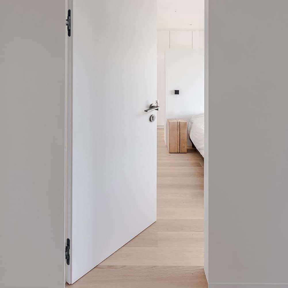 TamBee 6inch Hidden Door Hinges Invisible Hinges Concealed Hinges Zinc Alloy 180 Degree Swing Hinge 3 Way Adjustable Butt Hinge 6 x 2.5 x 1 inch Black (2 Hinges)