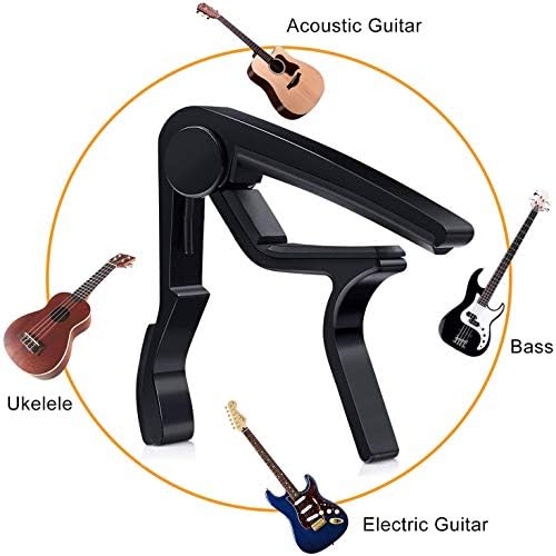 Guitar Accessories Kit with Guitar Strings,Guitar Tuner,Guitar Capo,3-in-1 Restring Tool,Pick Holder,Guitar Picks,Finger Protectors,Thumb Finger Picks, Guiter Bridge Pins,Guitar Nuts,Guitar Saddles