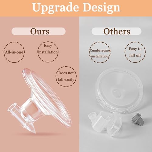 Wearable Milk Collection Cup, Hands Free Milk Collector Cup Compatible with Most Electric Breast Pump, Zomee/Spectra/Medela Breast Pump Collection Parts, Accessories Replacement (28 mm 2Pcs)
