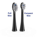 Waterpik Genuine Full Size Replacement Brush Heads With Covers for Sonic-Fusion Flossing Toothbrush SFFB-2EB, 2 Count Black