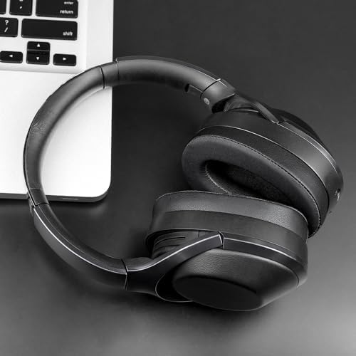 SOULWIT Cooling Gel Replacement Earpads Cushions for Sony WH-1000XM2 (WH1000XM2) & MDR-1000X (MDR1000X) Headphones, Ear Pads with Noise Isolation Foam, Added Thickness (Black)
