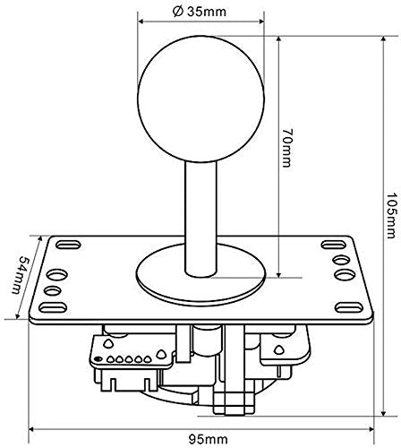 Sanwa JLF-TP-8YT Joystick + Sanwa 8 pcs OBSF-30 Push Button Bundle Kit Color : Light Blue - for Arcade Game 4 & 8 Way Adjustable, Video Game Joystick