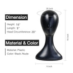 16 Inch Studio Limited Professional Plastic Mannequin Head Durable Women Model Wig Head Stand Torso Styling Making Display Holder with Jack for Wigs, Hat, Mask, Headdress, Necklace (Black, 9 Pack)