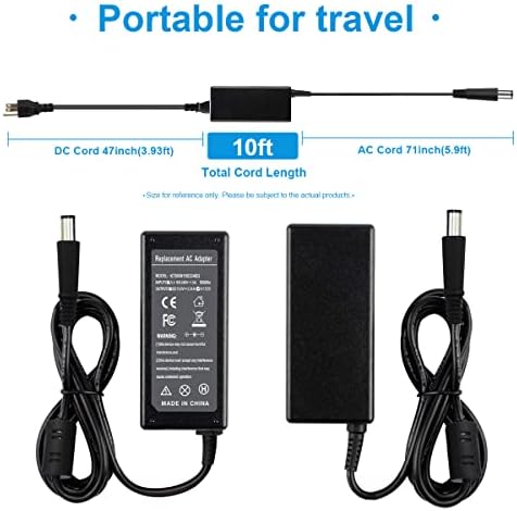 LA65NS2-01 PA-12 chromebook AC Charger Replacement for Dell Chromebook 11 3120 3180 3189 3181 P22T P26T 09RN2C Latitude E7240 E7250 E7270 E7440 E7450 E7470 E6430 Google Laptop Power Supply Cord.