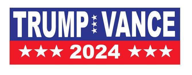 Trump Vance 2024 Bumper Sticker Decal Vinyl Sticker Auto Car Truck Bumper Sticker B34 Pack of 25