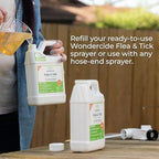 Wondercide - Flea and Tick Spray Concentrate for Yard and Garden with Natural Essential Oils – Kill, Control, Prevent, Fleas, Ticks, Mosquitoes and Insects - Safe Around Pets, Plants, Kids - 1 Gallon