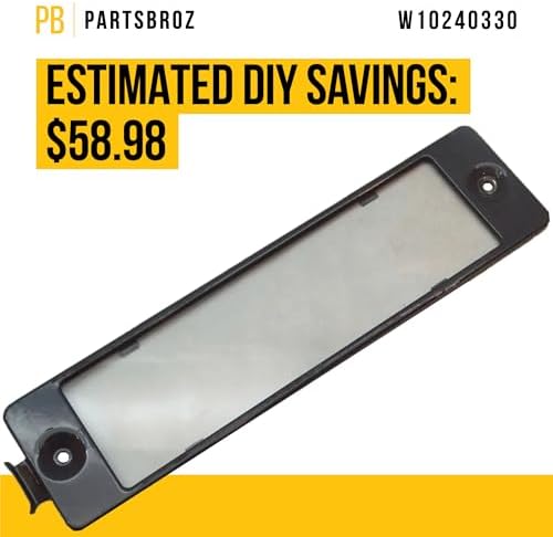 PartsBroz W10240330 Light Housing Lens Cover - Compatible With Whirlpool Maytag KitchenAid Amana Microwave Oven - Replaces AP4372897 W10210873 1482659 PS2349147 Ultra Durable Replacement