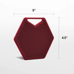 Tooletries - Body Scrubber - Silicone Exfoliating Scrubber - Bathroom & Shower Accessories for Men, Travel Essentials for Men - Durable & Long Lasting Body Wash Scrubber for Men - Burgundy