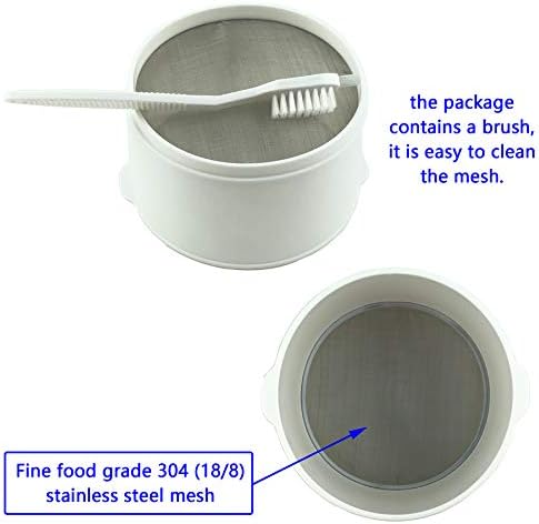 Multiple Usage Food Strainer, Nut Milk Bag Replacement, Yogurt Strainer, Food Grade Polycarbonate And Stainless Steel Mesh BPA-Free, Nut Milk/Soy Milk/Juice/Tea Filter