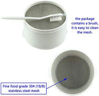 Multiple Usage Food Strainer, Nut Milk Bag Replacement, Yogurt Strainer, Food Grade Polycarbonate And Stainless Steel Mesh BPA-Free, Nut Milk/Soy Milk/Juice/Tea Filter