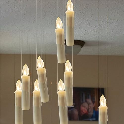 Gedengni Short Candlesticks LED Taper Candle, Remote Candle Sticks Battery Operated Chandelier Flameless Candles with Clip Flickering Warm White Lights for Wedding Party Baroque Chandelier,4inches