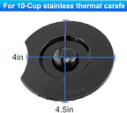 4.5" Replacement Lid for Cuisinart DCG-600RC 10-Cup Stainless Thermal Carafe, for SS-20P1 Coffee Center 10Cup Pot Lid (Not for 5")