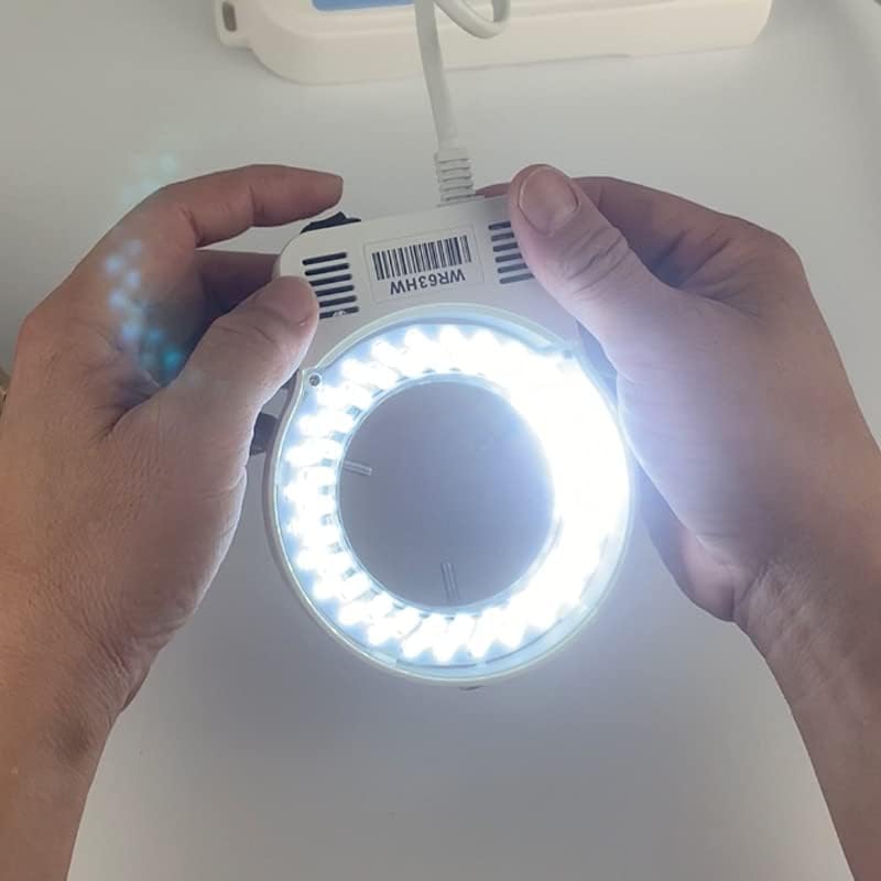 Microscope Accessories Kit Microscope LED Ring Light Illuminator Lamp for Miniscope Ring Light 5W AC 110V-220V, 0-100% Adjustable Lamp Microscope Slides