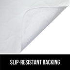 Gorilla Grip Washable Toddler Mattress Incontinence Pads, Reusable Waterproof Bed Underpads, Absorbent Leak Proof, 52x44, Slip Resistant Pad Protector Absorbs 11 Cups for Bedwetting Elderly Kids White