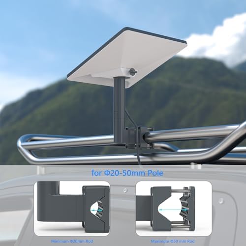 Starlink Mini Mount, RV Ladder Mount for Starlink Mini, Aluminum Alloy Starlink Kit with Installation Range 0.8-1.97” Pipe Adapter for RV/Ladder/Pole/Rack/Roof Starlink Mini Accessories