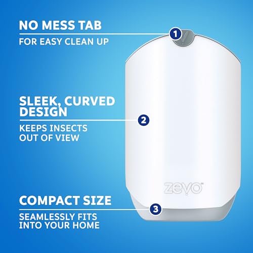 Zevo Plug-In Flying Insect Trap - 2 Bases + 2 Fruit Fly Cartridges