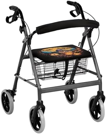 LedBack Halloween Walker Accessories Rollator Seat Cushion Owl Bat Walker Seat Cover Walkers, Rollators & Accessories for Walkers for Seniors