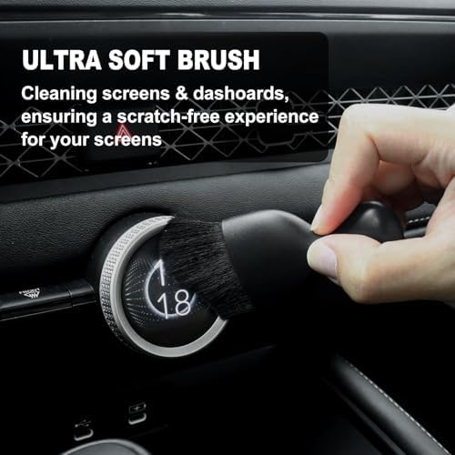 7PCS Car Detailing Brush Set, Ultra Soft Boars Hair Car Interior Detailing Brushes, Car Interior Detailing Kit, Car Cleaning Gel Supplies Kit, Car Dust Brush, Car Accessories for Truck, Ruv, Interior