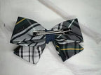 Plaid Hair Bow with Tail/Back to School Uniform Plaid Fabric/First day of School/Plaid Accessories/Alligator Clip/School Uniform Plaid (Plaid 45)