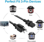 [UL Listed] Replacement Power Cord - 3.3FT Power Cable for Farberware Percolator Coffer Maker FCP240 FCP280, Cuisinart Percolator PRC-12, Instant Pot, Electric Pressure Cooker and More Home Appliances